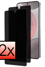 NoXx Screenprotector Geschikt voor Samsung S24 Screenprotector Privacy Tempered Glass Gehard Glas Display Cover - 2x