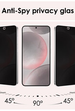 NoXx Screenprotector Geschikt voor Samsung S24 Screenprotector Privacy Tempered Glass Gehard Glas Display Cover - 3x