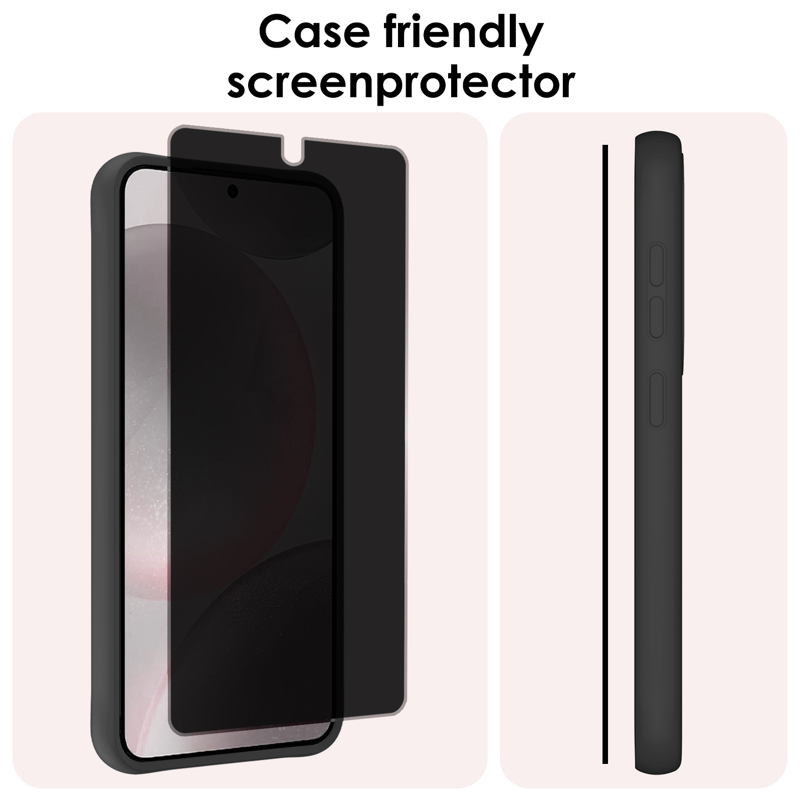 NoXx Screenprotector Geschikt voor Samsung S24 Screenprotector Privacy Tempered Glass Gehard Glas Display Cover - 3x