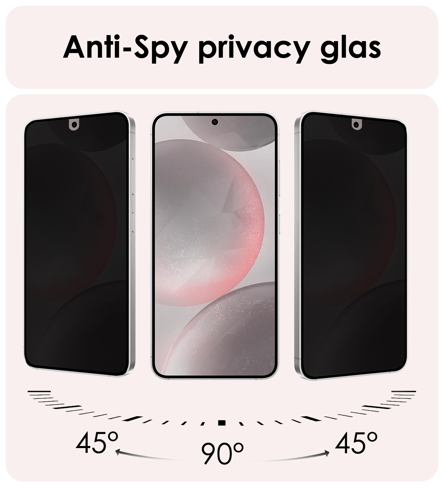 NoXx Screenprotector Geschikt voor Samsung S24 Plus Screenprotector Privacy Tempered Glass Gehard Glas Display Cover