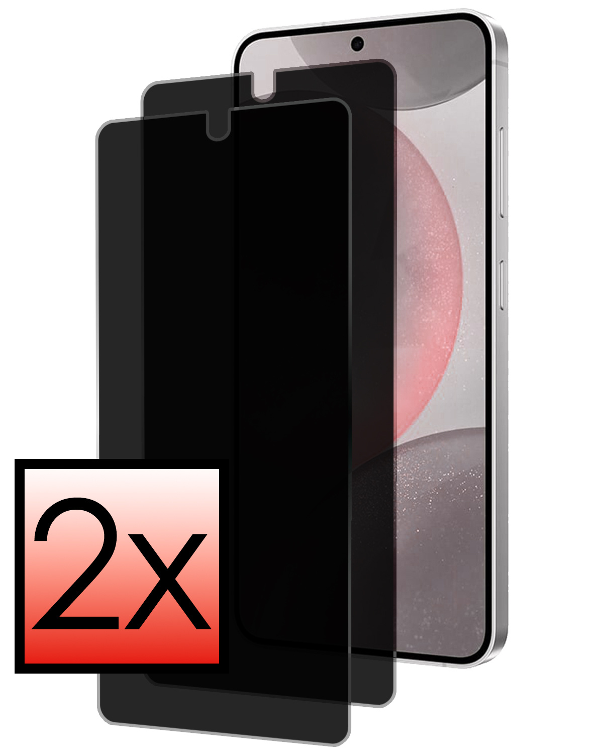 NoXx Screenprotector Geschikt voor Samsung S24 Plus Screenprotector Privacy Tempered Glass Gehard Glas Display Cover - 2x