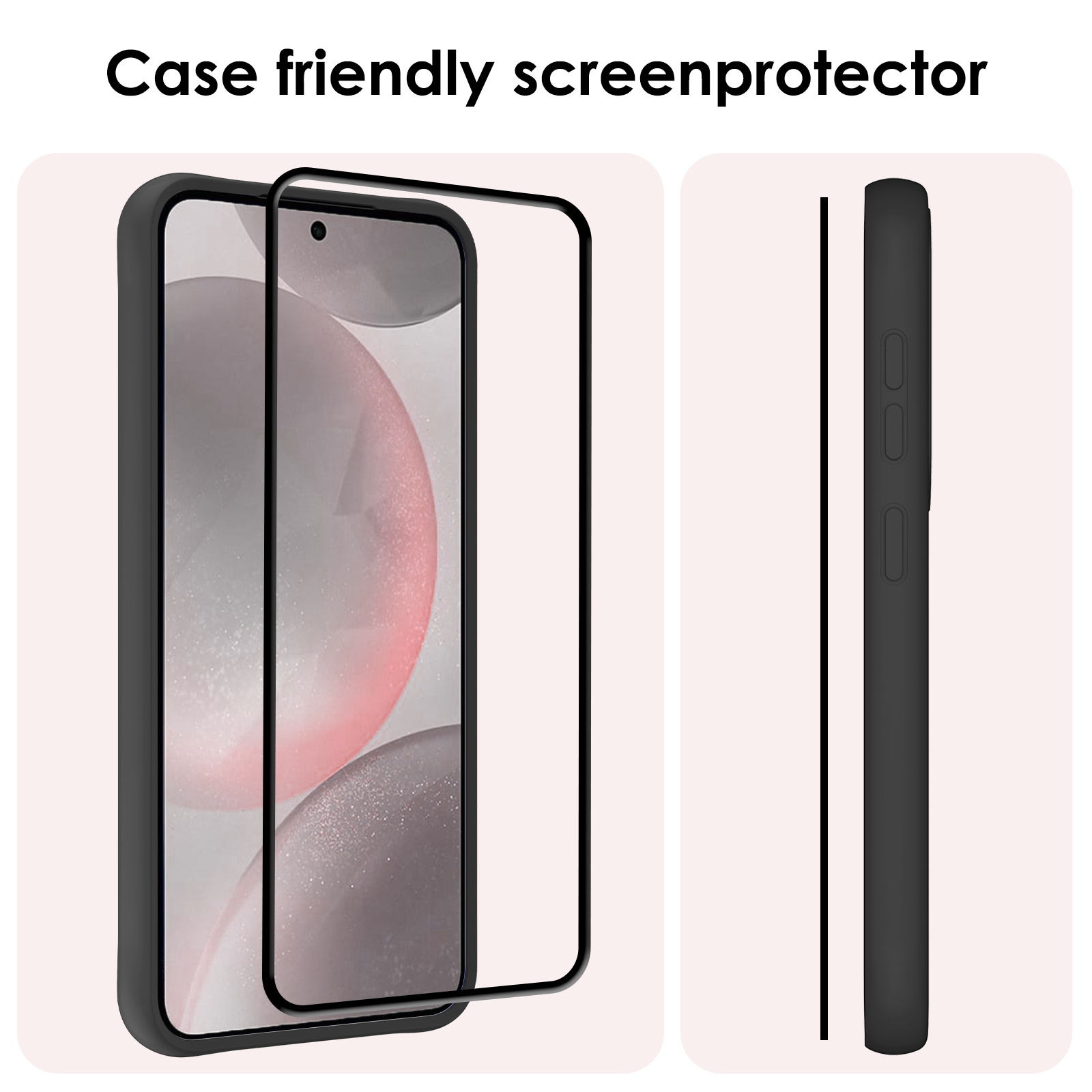 NoXx Screenprotector Geschikt voor Samsung S24 Screenprotector Tempered Glass Gehard Glas Full Cover