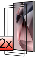 NoXx Screenprotector Geschikt voor Samsung S24 Ultra Screenprotector Tempered Glass Gehard Glas Full Cover - 2x