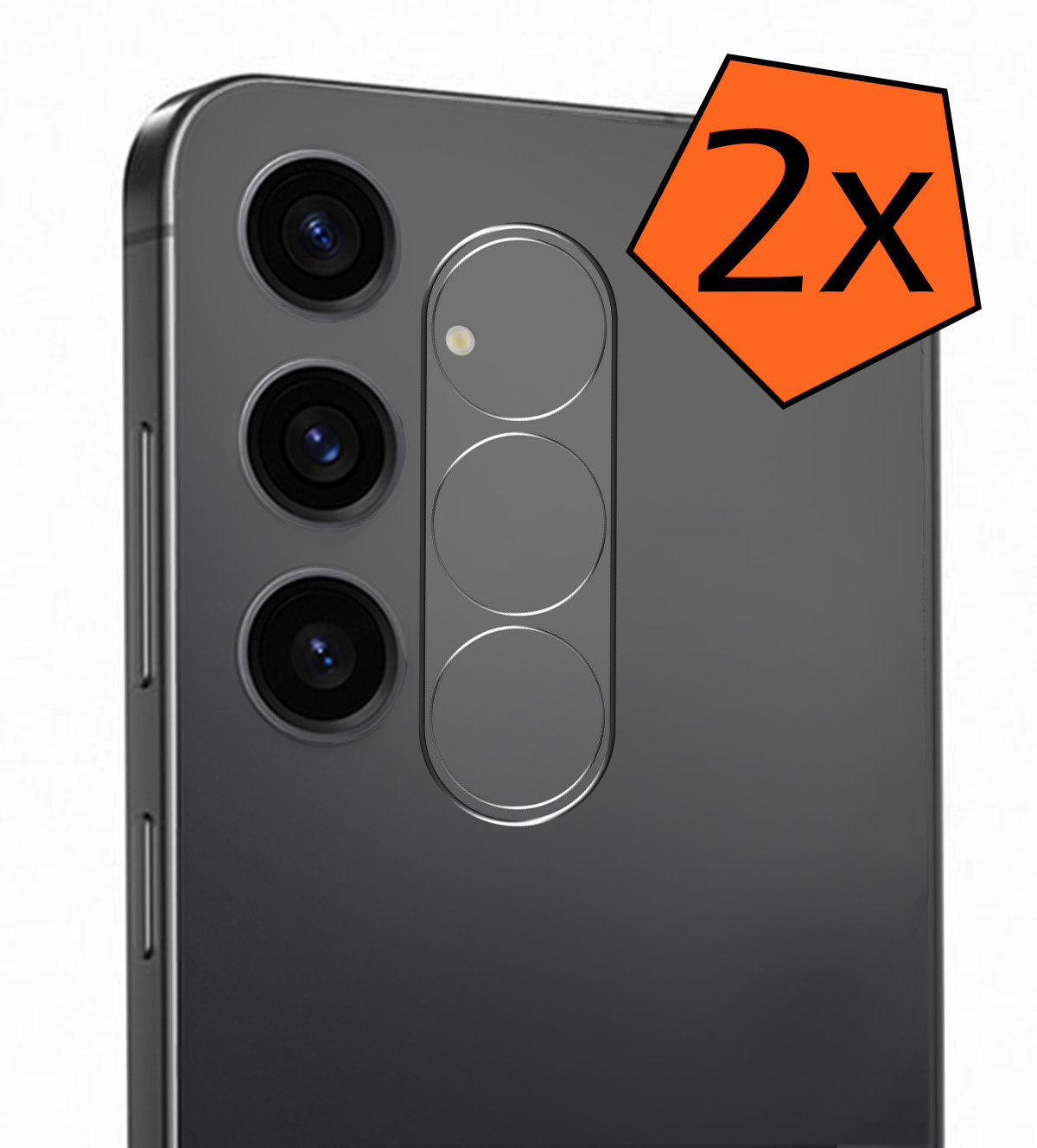 Nomfy Screenprotector Geschikt voor Samsung S24 Plus Camera Screen Protector Beschermglas - Screenprotector Geschikt voor Samsung Galaxy S24 Plus Camera Screenprotector Tempered Glass - 2 PACK