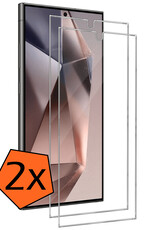 Nomfy Screenprotector Geschikt voor Samsung S24 Ultra Screenprotector Bescherm Glas Tempered Glass - Screenprotector Geschikt voor Samsung Galaxy S24 Ultra Screen Protector - 2 PACK