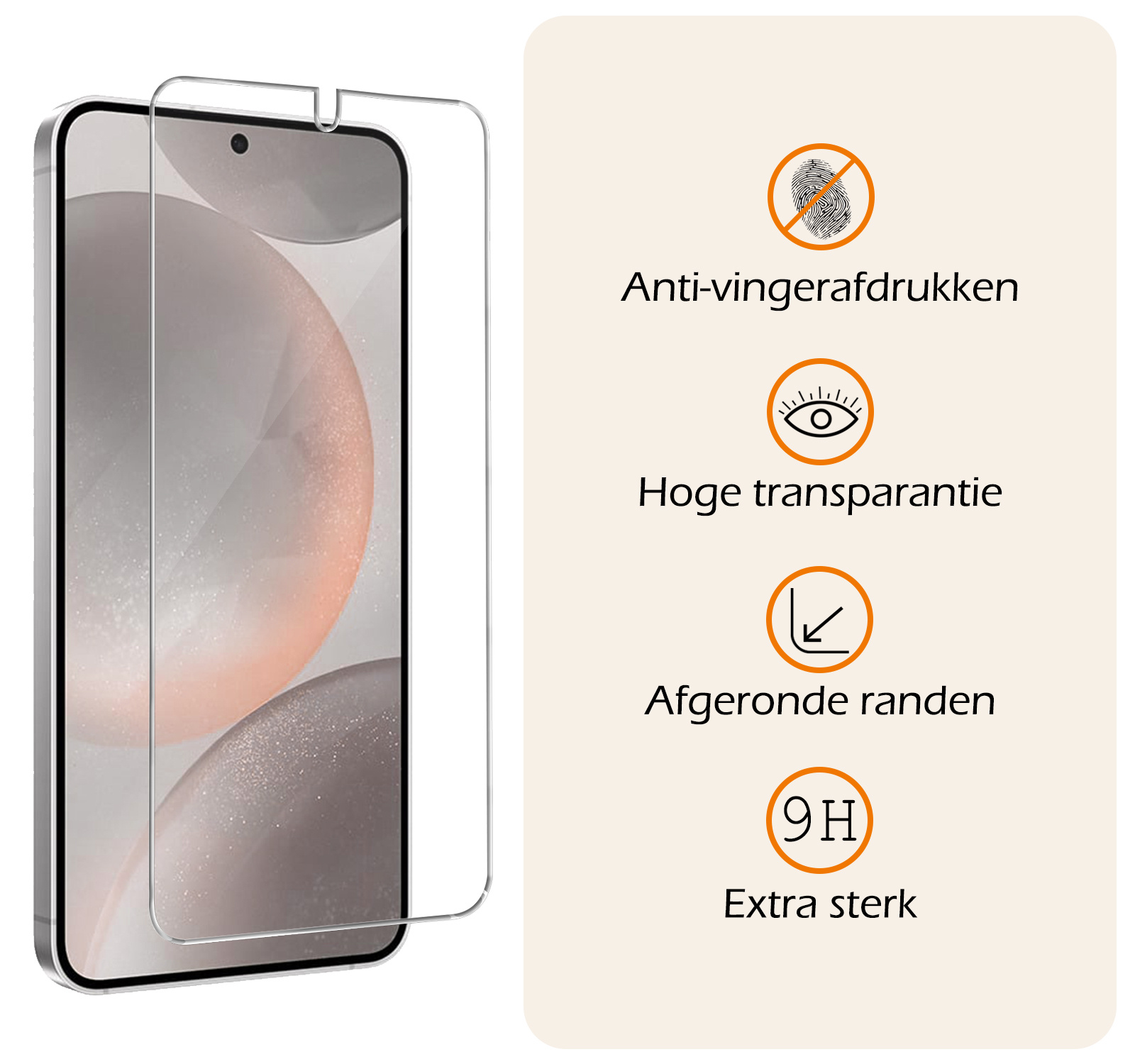 Nomfy Screenprotector Geschikt voor Samsung S24 Screenprotector Bescherm Glas Tempered Glass - Screenprotector Geschikt voor Samsung Galaxy S24 Screen Protector - 3 PACK