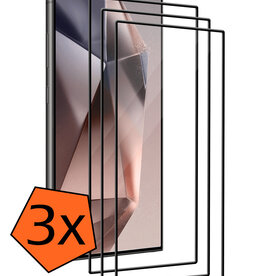 Nomfy Nomfy Samsung Galaxy S24 Ultra Screenprotector Full Cover - 3 PACK