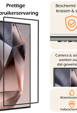 Nomfy Screenprotector Geschikt voor Samsung S24 Ultra Screenprotector Bescherm Glas - Screenprotector Geschikt voor Samsung Galaxy S24 Ultra Screen Protector Tempered Glass Full Screen Full Cover - 2 PACK