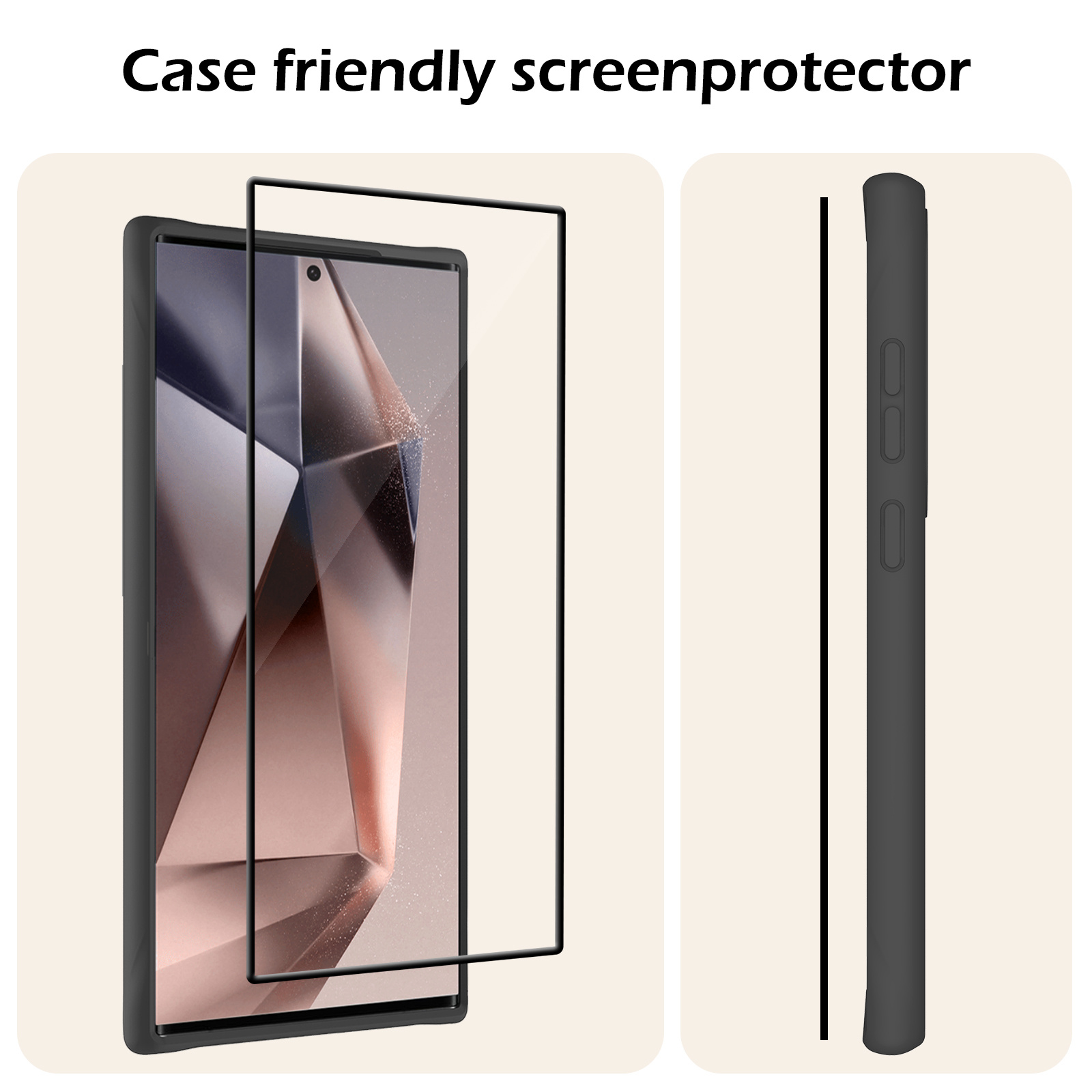 Nomfy Screenprotector Geschikt voor Samsung S24 Ultra Screenprotector Bescherm Glas - Screenprotector Geschikt voor Samsung Galaxy S24 Ultra Screen Protector Tempered Glass Full Screen Full Cover