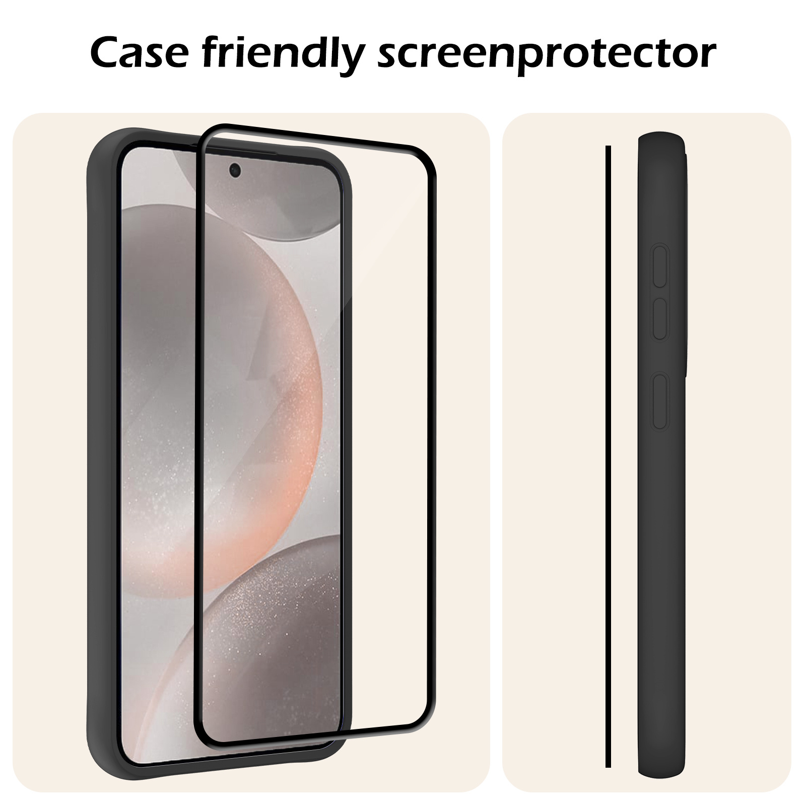 Nomfy Screenprotector Geschikt voor Samsung S24 Plus Screenprotector Bescherm Glas - Screenprotector Geschikt voor Samsung Galaxy S24 Plus Screen Protector Tempered Glass Full Screen Full Cover - 3 PACK