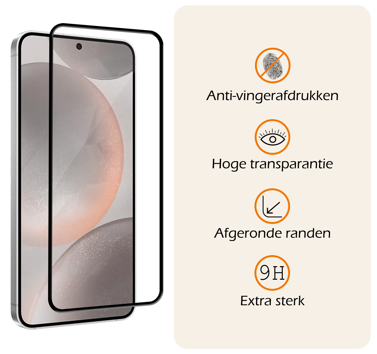 Nomfy Screenprotector Geschikt voor Samsung S24 Plus Screenprotector Bescherm Glas - Screenprotector Geschikt voor Samsung Galaxy S24 Plus Screen Protector Tempered Glass Full Screen Full Cover - 2 PACK