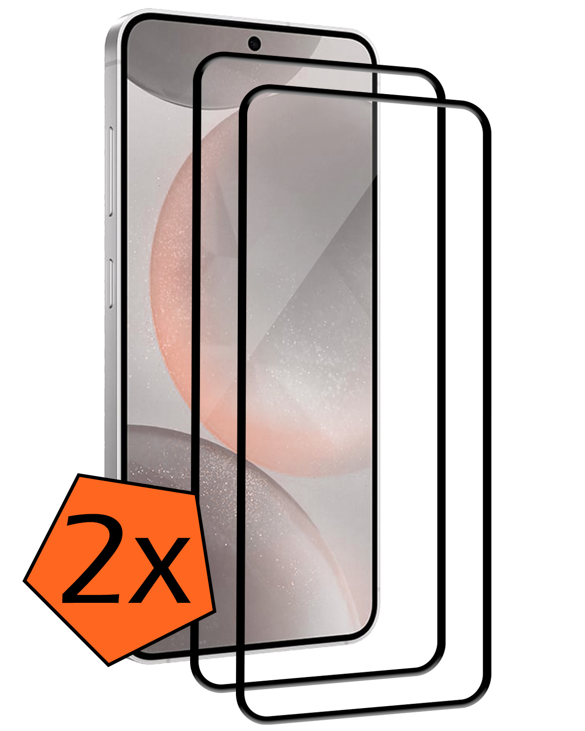 Nomfy Screenprotector Geschikt voor Samsung S24 Screenprotector Bescherm Glas - Screenprotector Geschikt voor Samsung Galaxy S24 Screen Protector Tempered Glass Full Screen Full Cover - 2 PACK