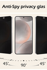 Nomfy Screenprotector Geschikt voor Samsung S24 Screenprotector Privacy Bescherm Glas - Screenprotector Geschikt voor Samsung Galaxy S24 Privacy Screenprotector Tempered Glass - 2 PACK