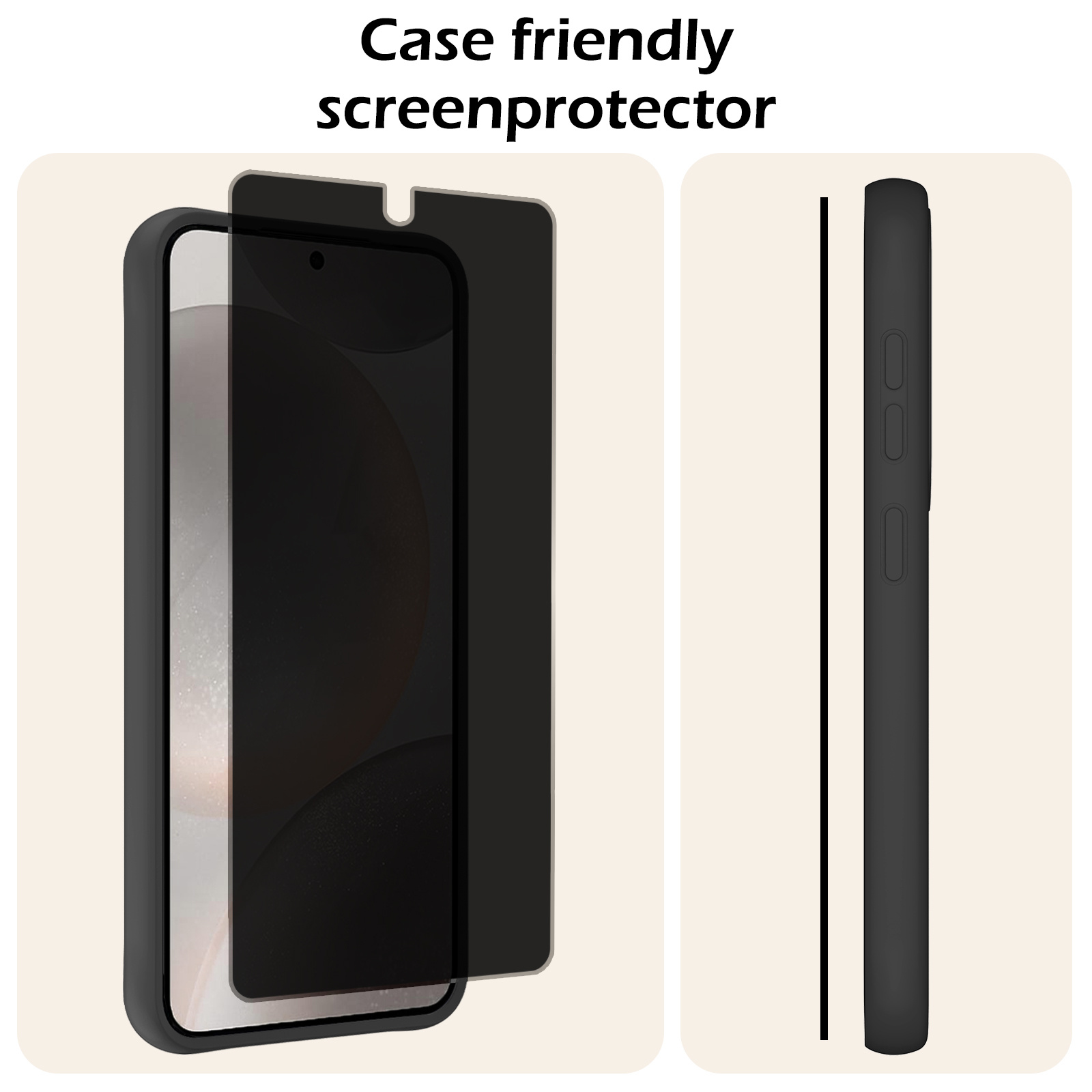 Nomfy Screenprotector Geschikt voor Samsung S24 Screenprotector Privacy Bescherm Glas - Screenprotector Geschikt voor Samsung Galaxy S24 Privacy Screenprotector Tempered Glass - 2 PACK
