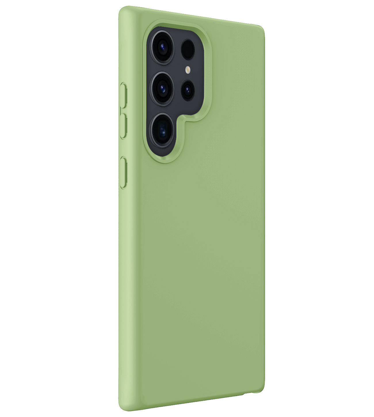 BASEY. Hoes Geschikt voor Samsung S24 Ultra Hoesje Siliconen Back Cover Case Met 2x Screenprotector - Hoesje Geschikt voor Samsung Galaxy S24 Ultra Hoes Cover Hoesje - Groen