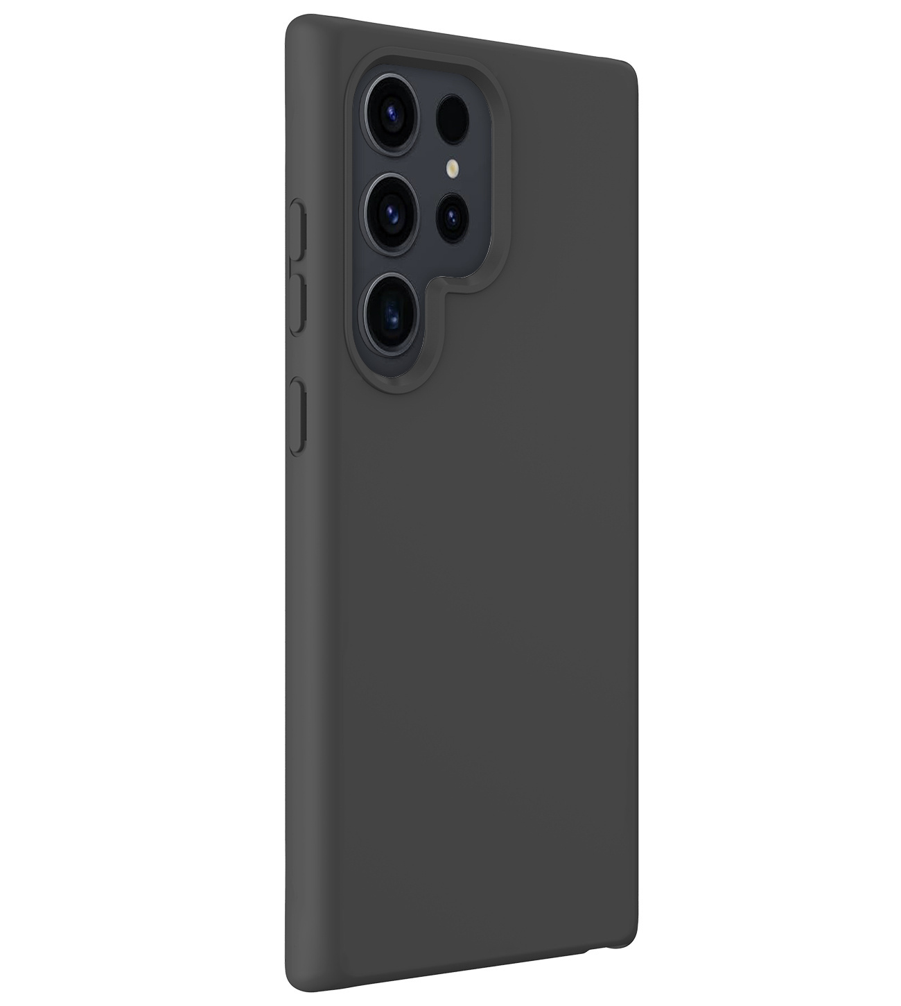 BASEY. Hoes Geschikt voor Samsung S24 Ultra Hoesje Siliconen Back Cover Case Met 2x Screenprotector - Hoesje Geschikt voor Samsung Galaxy S24 Ultra Hoes Cover Hoesje - Zwart