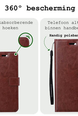 BASEY. Hoes Geschikt voor Samsung S24 Ultra Hoesje Bookcase Hoes Flip Case Book Cover Met Screenprotector - Hoesje Geschikt voor Samsung Galaxy S24 Ultra Hoes Book Case Hoesje - Bruin