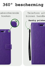 BASEY. Hoes Geschikt voor Samsung S24 Ultra Hoesje Bookcase Hoes Flip Case Book Cover Met Screenprotector - Hoesje Geschikt voor Samsung Galaxy S24 Ultra Hoes Book Case Hoesje - Paars