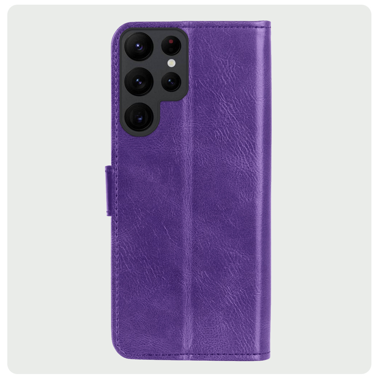 BASEY. Hoes Geschikt voor Samsung S24 Ultra Hoesje Bookcase Hoes Flip Case Book Cover Met Screenprotector - Hoesje Geschikt voor Samsung Galaxy S24 Ultra Hoes Book Case Hoesje - Paars