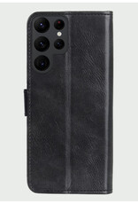 BASEY. Hoes Geschikt voor Samsung S24 Ultra Hoesje Bookcase Hoes Flip Case Book Cover Met Screenprotector - Hoesje Geschikt voor Samsung Galaxy S24 Ultra Hoes Book Case Hoesje - Zwart