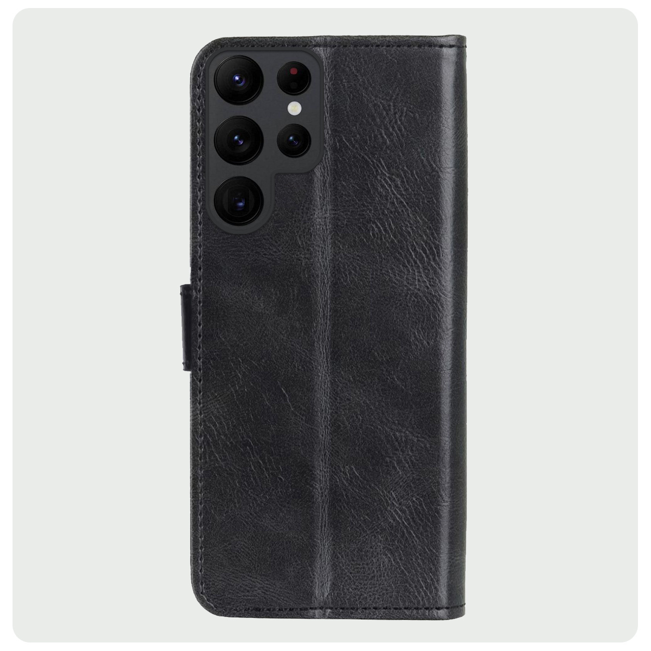 BASEY. Hoes Geschikt voor Samsung S24 Ultra Hoesje Bookcase Hoes Flip Case Book Cover Met Screenprotector - Hoesje Geschikt voor Samsung Galaxy S24 Ultra Hoes Book Case Hoesje - Zwart