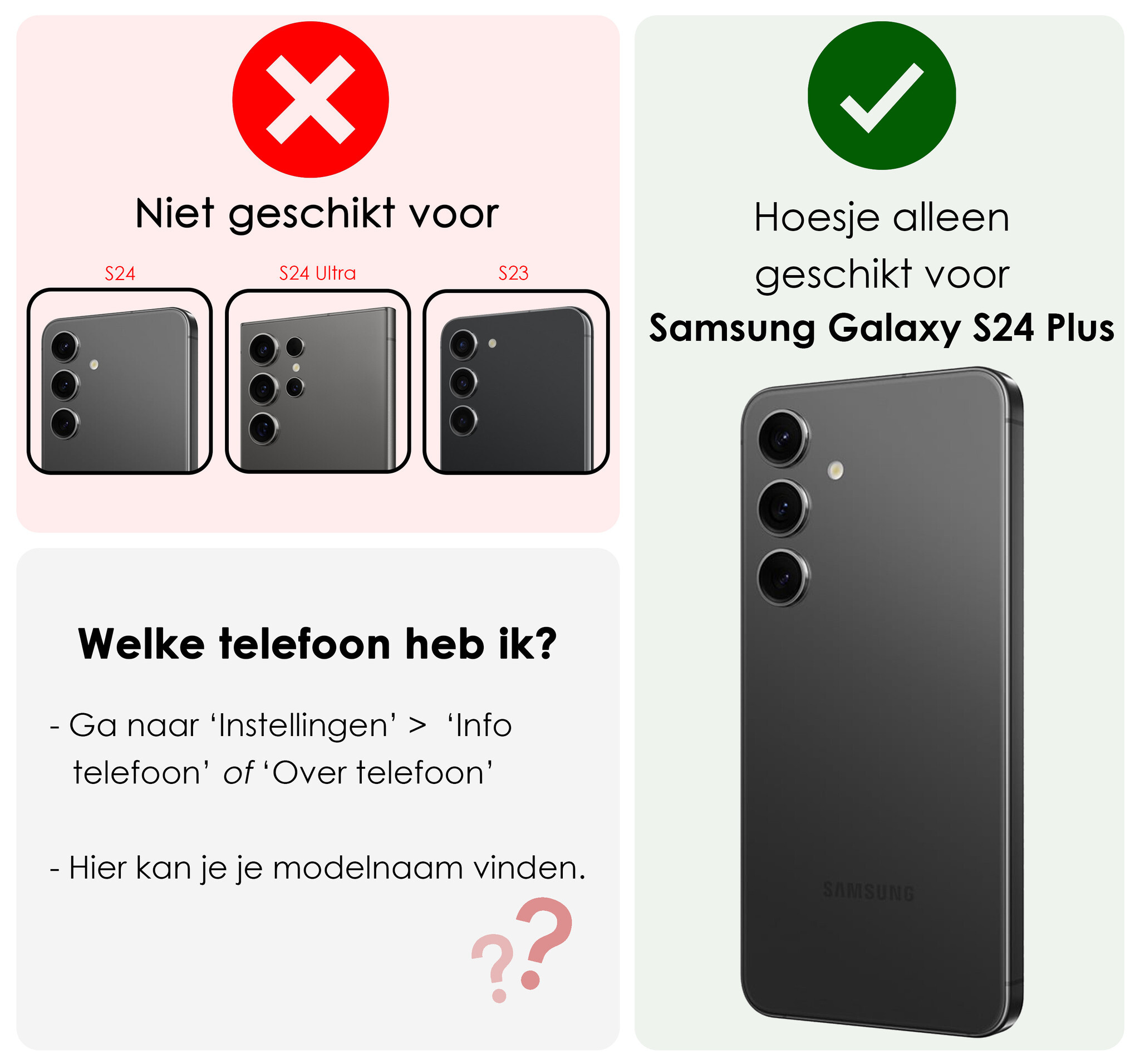 NoXx Hoes Geschikt voor Samsung S24 Plus Hoesje Cover Siliconen Back Case Hoes Met 2x Screenprotector - Lila