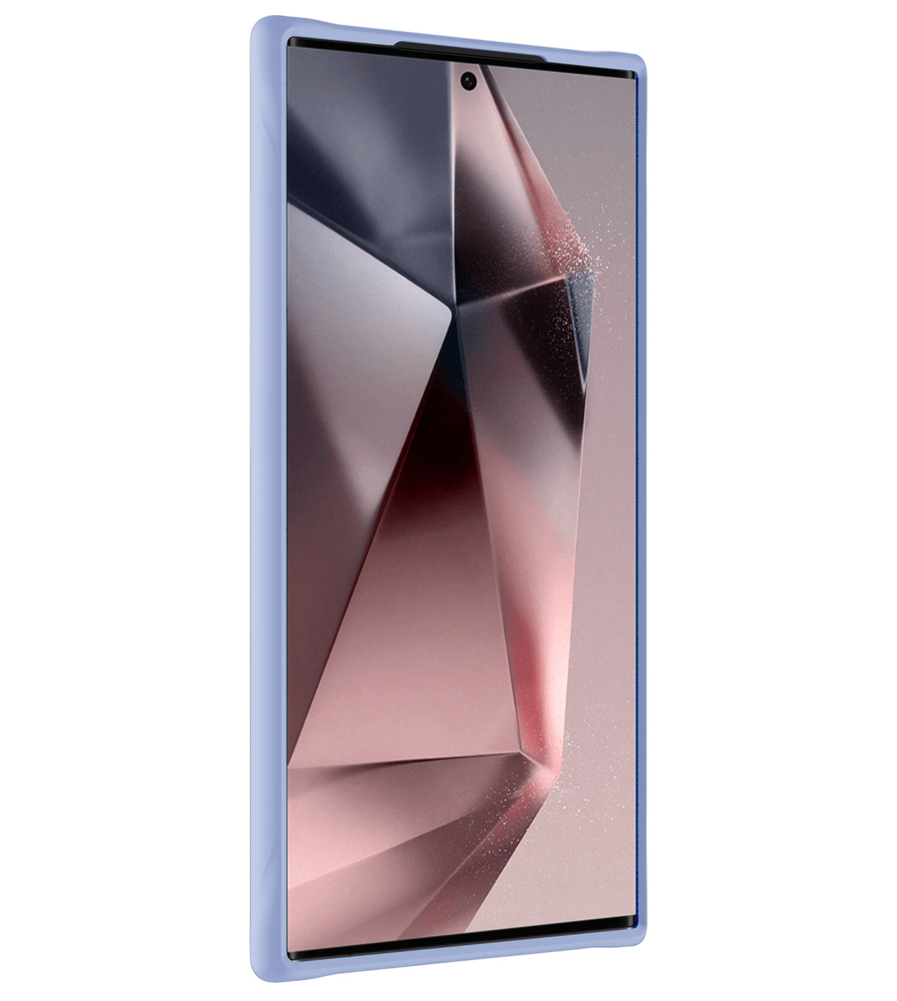 NoXx Hoes Geschikt voor Samsung S24 Ultra Hoesje Cover Siliconen Back Case Hoes Met Screenprotector - Lichtblauw