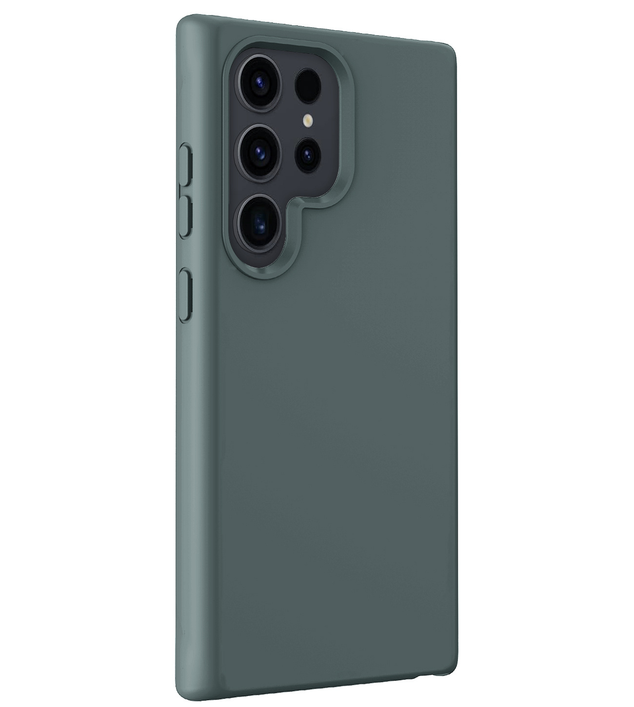 NoXx Hoes Geschikt voor Samsung S24 Ultra Hoesje Cover Siliconen Back Case Hoes Met 2x Screenprotector - Donkergroen