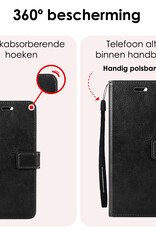 NoXx Hoes Geschikt voor Samsung S24 Hoesje Book Case Hoes Flip Cover Wallet Bookcase Met Screenprotector - Zwart