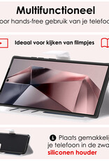 NoXx Hoes Geschikt voor Samsung S24 Ultra Hoesje Book Case Hoes Flip Cover Wallet Bookcase Met 2x Screenprotector - Wit