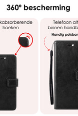 NoXx Hoes Geschikt voor Samsung S24 Ultra Hoesje Book Case Hoes Flip Cover Wallet Bookcase Met 2x Screenprotector - Zwart