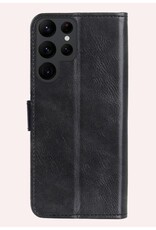 NoXx Hoes Geschikt voor Samsung S24 Ultra Hoesje Book Case Hoes Flip Cover Wallet Bookcase Met 2x Screenprotector - Zwart