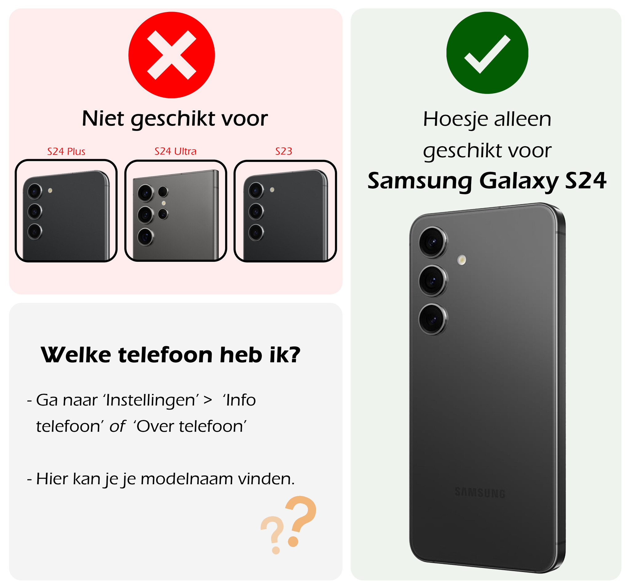 Nomfy Hoesje Geschikt voor Samsung S24 Hoesje Siliconen Cover Case Met Screenprotector - Hoes Geschikt voor Samsung Galaxy S24 Hoes Back Case - Zwart