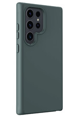 Nomfy Hoesje Geschikt voor Samsung S24 Ultra Hoesje Siliconen Cover Case Met Screenprotector - Hoes Geschikt voor Samsung Galaxy S24 Ultra Hoes Back Case - Donkergroen