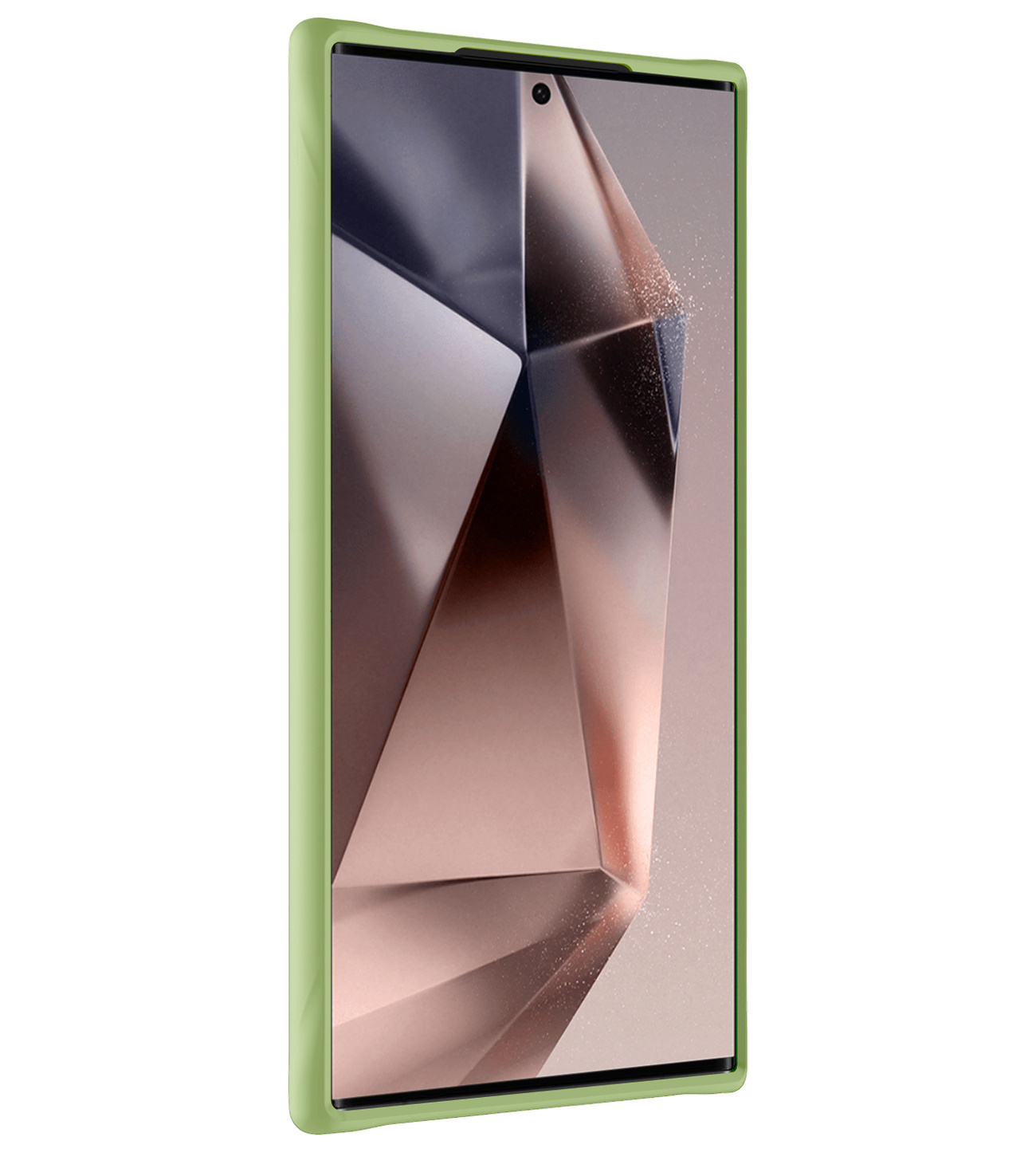 Nomfy Hoesje Geschikt voor Samsung S24 Ultra Hoesje Siliconen Cover Case Met Screenprotector - Hoes Geschikt voor Samsung Galaxy S24 Ultra Hoes Back Case - Groen