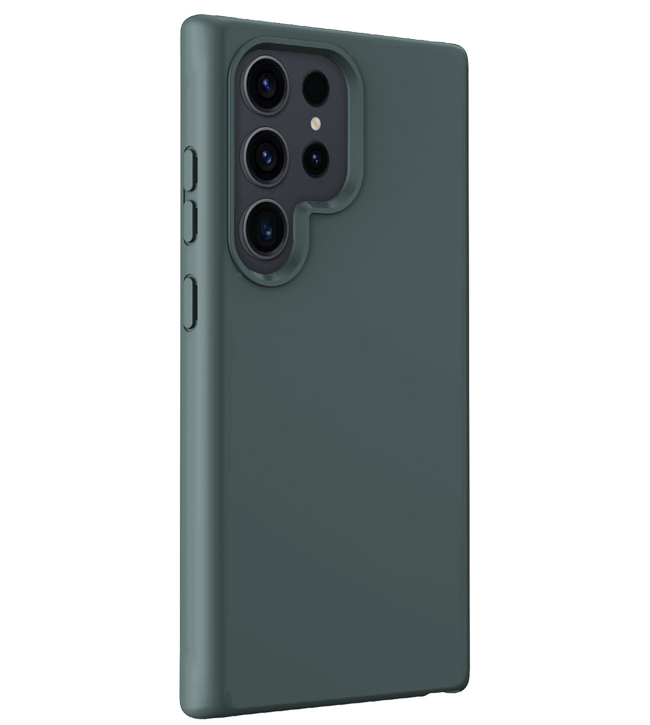 Nomfy Hoesje Geschikt voor Samsung S24 Ultra Hoesje Siliconen Cover Case Met 2x Screenprotector - Hoes Geschikt voor Samsung Galaxy S24 Ultra Hoes Back Case - Donkergroen