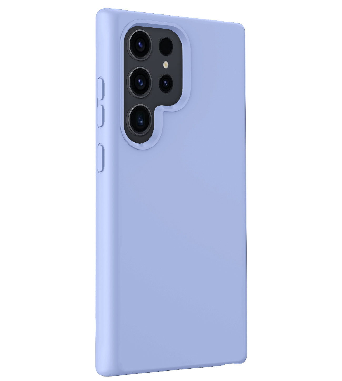 Nomfy Hoesje Geschikt voor Samsung S24 Ultra Hoesje Siliconen Cover Case Met 2x Screenprotector - Hoes Geschikt voor Samsung Galaxy S24 Ultra Hoes Back Case - Lichtblauw