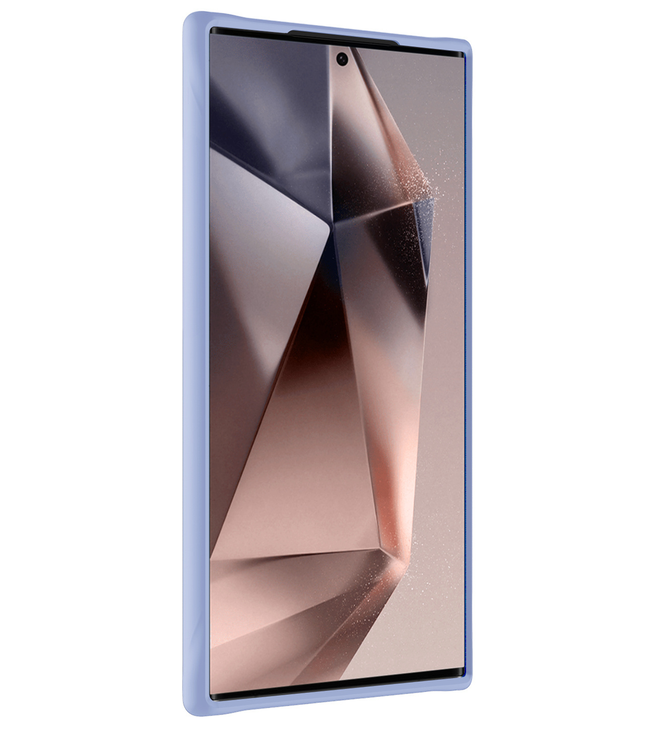 Nomfy Hoesje Geschikt voor Samsung S24 Ultra Hoesje Siliconen Cover Case Met 2x Screenprotector - Hoes Geschikt voor Samsung Galaxy S24 Ultra Hoes Back Case - Lichtblauw