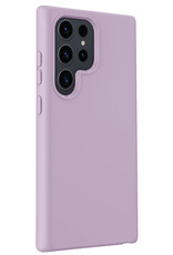 Nomfy Hoesje Geschikt voor Samsung S24 Ultra Hoesje Siliconen Cover Case Met 2x Screenprotector - Hoes Geschikt voor Samsung Galaxy S24 Ultra Hoes Back Case - Lila