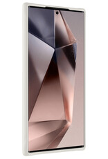 Nomfy Hoesje Geschikt voor Samsung S24 Ultra Hoesje Siliconen Cover Case Met 2x Screenprotector - Hoes Geschikt voor Samsung Galaxy S24 Ultra Hoes Back Case - Wit