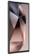 Nomfy Hoesje Geschikt voor Samsung S24 Ultra Hoesje Siliconen Cover Case Met 2x Screenprotector - Hoes Geschikt voor Samsung Galaxy S24 Ultra Hoes Back Case - Zwart