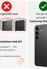 Nomfy Hoesje Geschikt voor Samsung S24 Hoes Bookcase Flipcase Book Cover Met Screenprotector - Hoes Geschikt voor Samsung Galaxy S24 Hoesje Book Case - Rosé goud