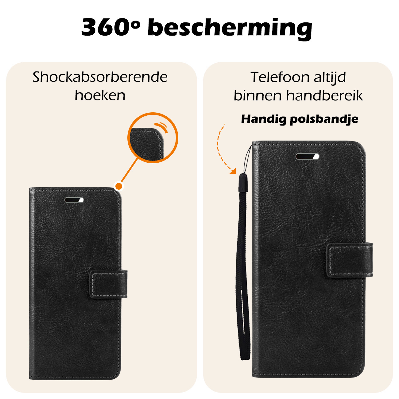 Nomfy Hoesje Geschikt voor Samsung S24 Plus Hoes Bookcase Flipcase Book Cover Met 2x Screenprotector - Hoes Geschikt voor Samsung Galaxy S24 Plus Hoesje Book Case - Zwart