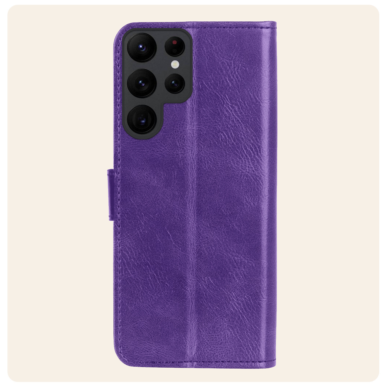 Nomfy Hoesje Geschikt voor Samsung S24 Ultra Hoes Bookcase Flipcase Book Cover Met Screenprotector - Hoes Geschikt voor Samsung Galaxy S24 Ultra Hoesje Book Case - Paars