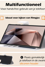 Nomfy Hoesje Geschikt voor Samsung S24 Ultra Hoes Bookcase Flipcase Book Cover Met Screenprotector - Hoes Geschikt voor Samsung Galaxy S24 Ultra Hoesje Book Case - Wit