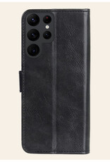 Nomfy Hoesje Geschikt voor Samsung S24 Ultra Hoes Bookcase Flipcase Book Cover Met Screenprotector - Hoes Geschikt voor Samsung Galaxy S24 Ultra Hoesje Book Case - Zwart