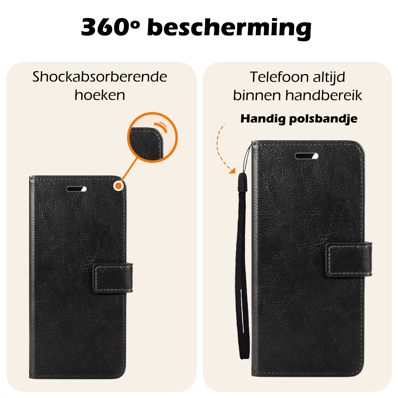 Nomfy Hoesje Geschikt voor Samsung S24 Ultra Hoes Bookcase Flipcase Book Cover Met 2x Screenprotector - Hoes Geschikt voor Samsung Galaxy S24 Ultra Hoesje Book Case - Zwart