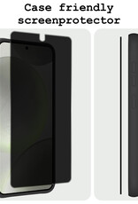 BASEY. Screenprotector Geschikt voor Samsung S24 Plus Screenprotector Privacy Beschermglas - Screenprotector Geschikt voor Samsung Galaxy S24 Plus Screen Protector Full Screen Privacy