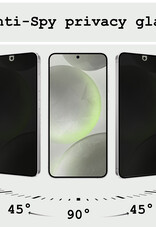 BASEY. Screenprotector Geschikt voor Samsung S24 Plus Screenprotector Privacy Beschermglas - Screenprotector Geschikt voor Samsung Galaxy S24 Plus Screen Protector Full Screen Privacy - 2 Stuks