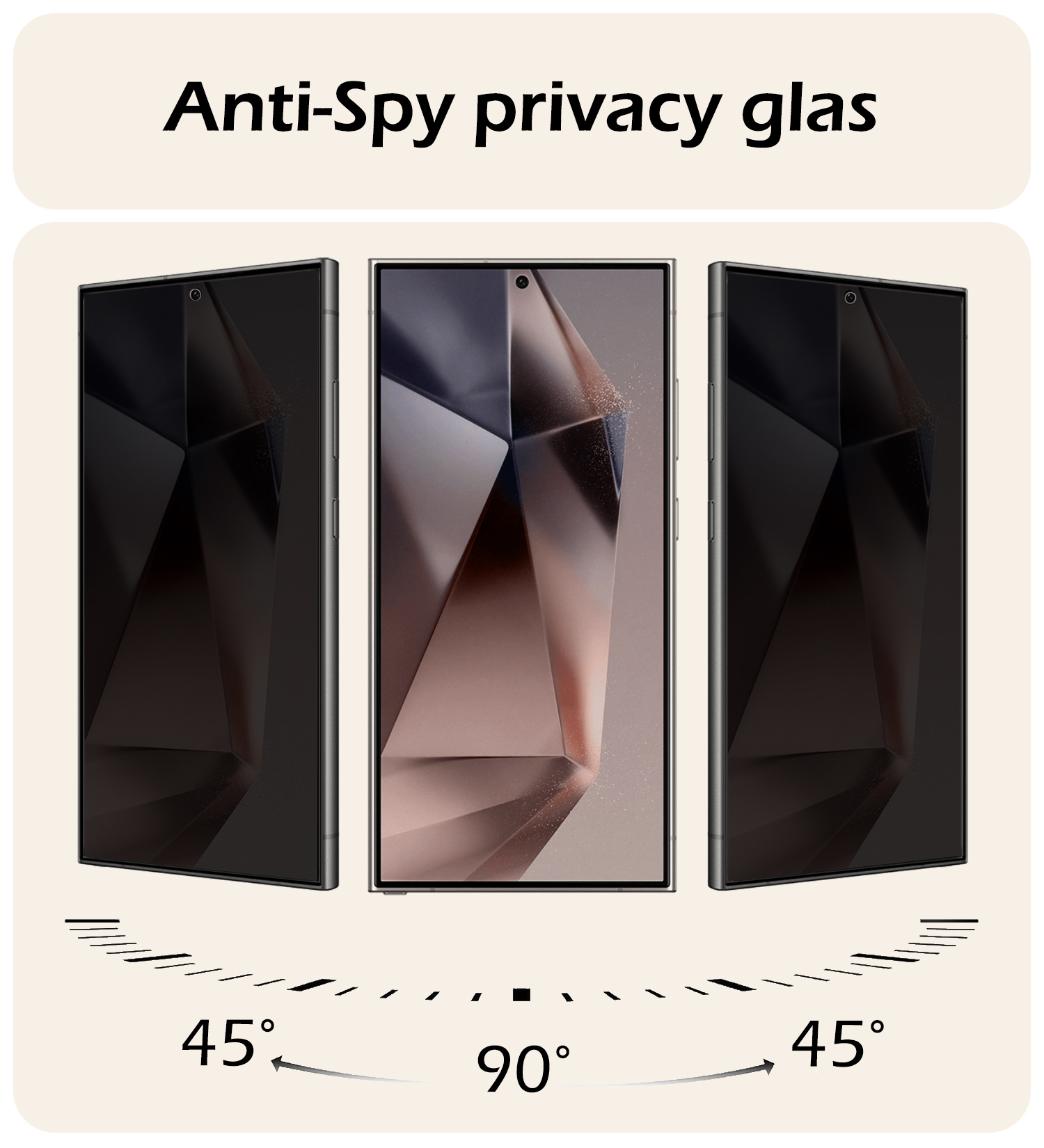 Nomfy Screenprotector Geschikt voor Samsung S24 Ultra Screenprotector Privacy Bescherm Glas - Screenprotector Geschikt voor Samsung Galaxy S24 Ultra Privacy Screenprotector Tempered Glass